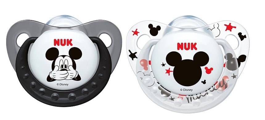 Nuk Mickey - Chupetes fisiológicos de silicona T2, 6 - 18 meses