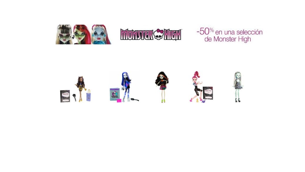 Las muñecas Monster High en promoción: 50% de descuento