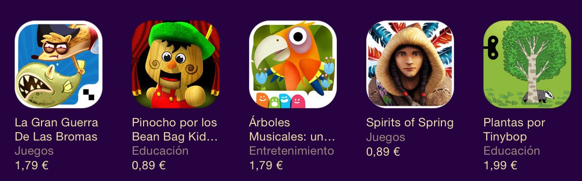 Juegos para niños en la App Store de Apple