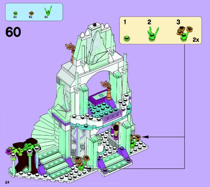 LEGO Princesas Disney - El brillante castillo de hielo de Elsa instrucciones