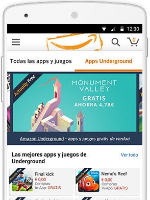 Tienes que instalar la nueva app Amazon Underground para Android: más de 1000 juegos y aplicaciones gratis