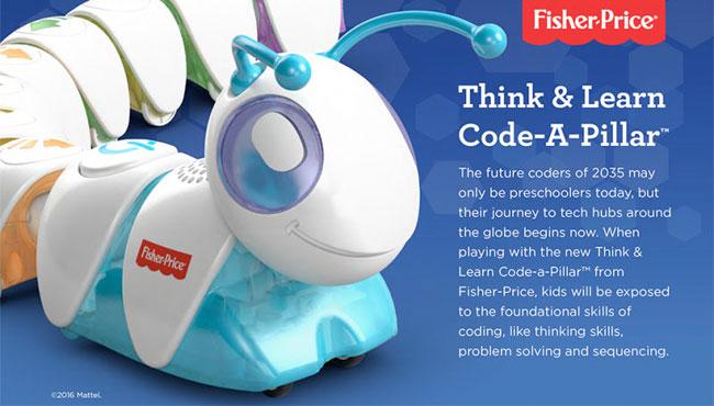 Code-A-Pillar, el juguete de Fisher-Price que enseñara a los niños pequeños a programar