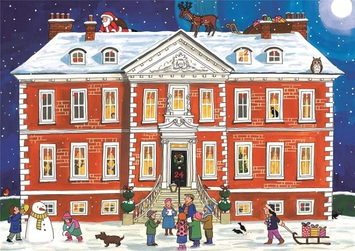 Alison Gardiner Calendario de Adviento tradicional: Casa de Campo de Navidad