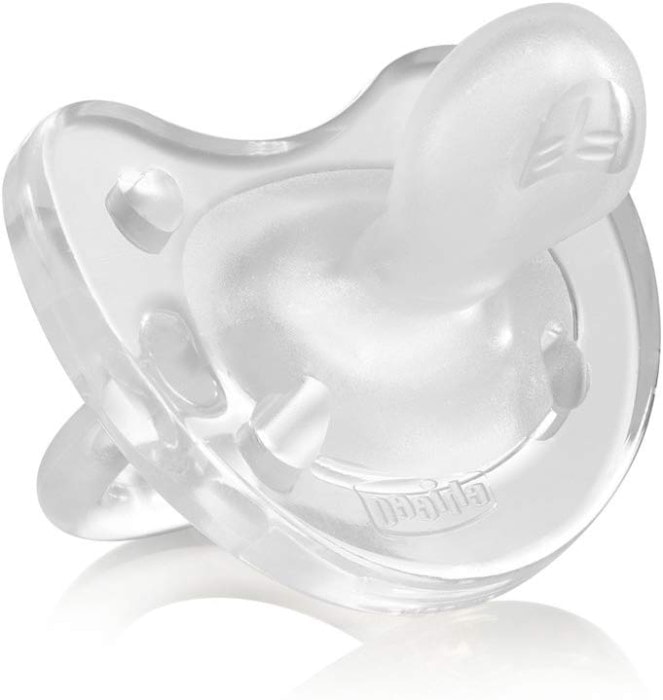 Chicco Phisio Soft - Chupete todo goma de silicona para 0-6 meses transparente