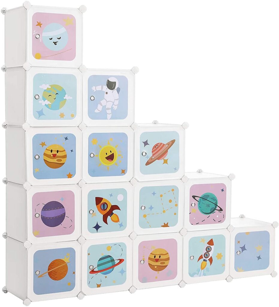 Armario modular Infantil de 15 cubos de Songmics